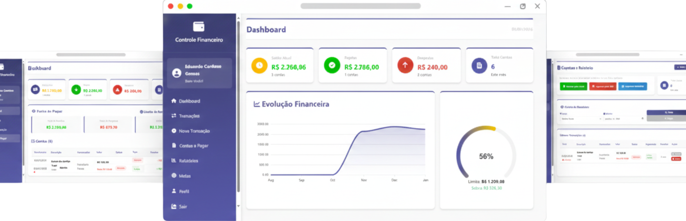 Dashboard Ember Finance